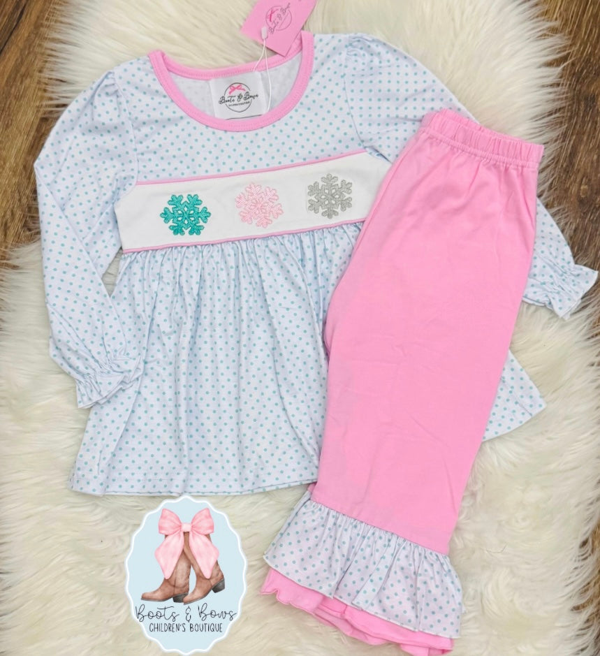 Stella's Snowflakes Pants Set