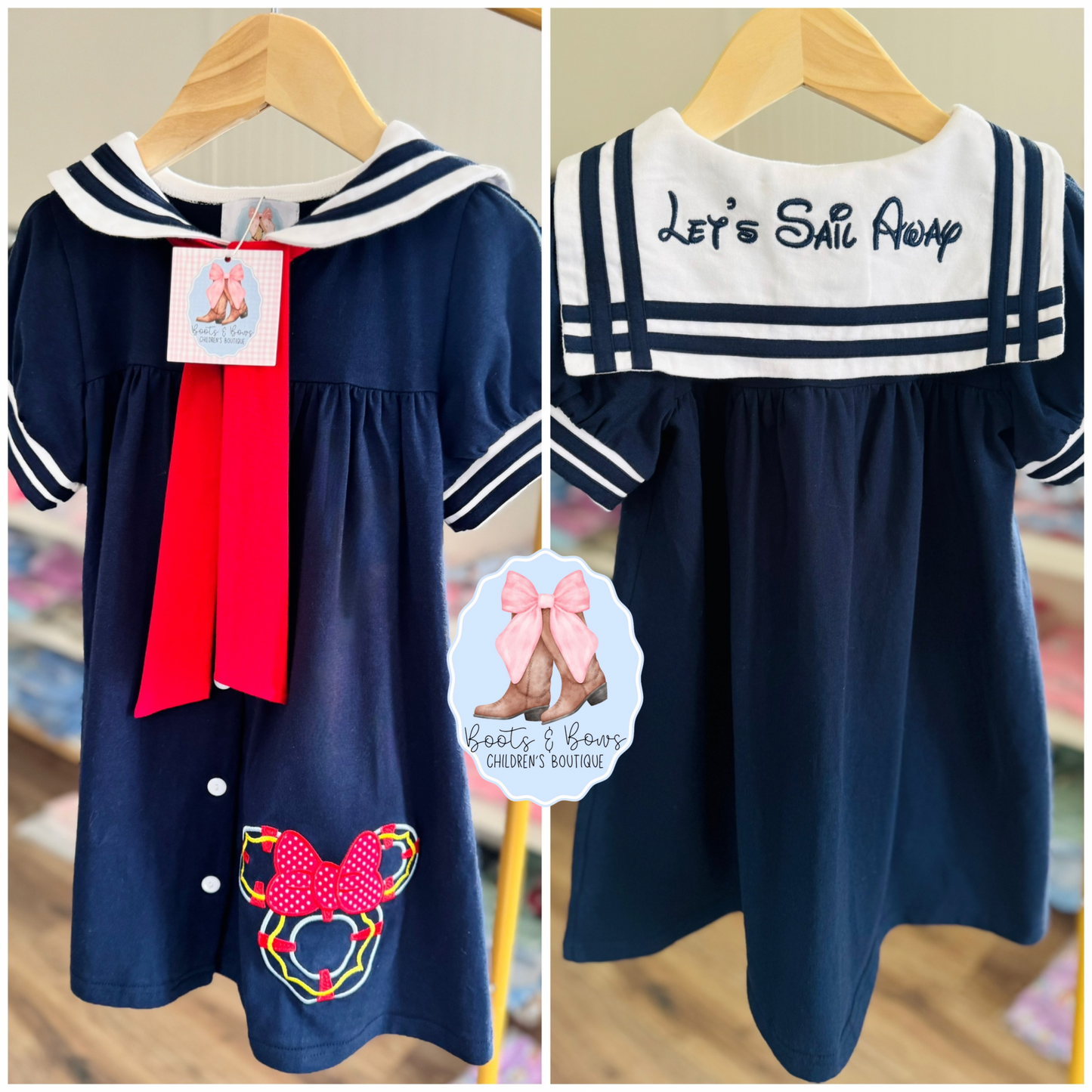 Let's Sail Away Girls Dress