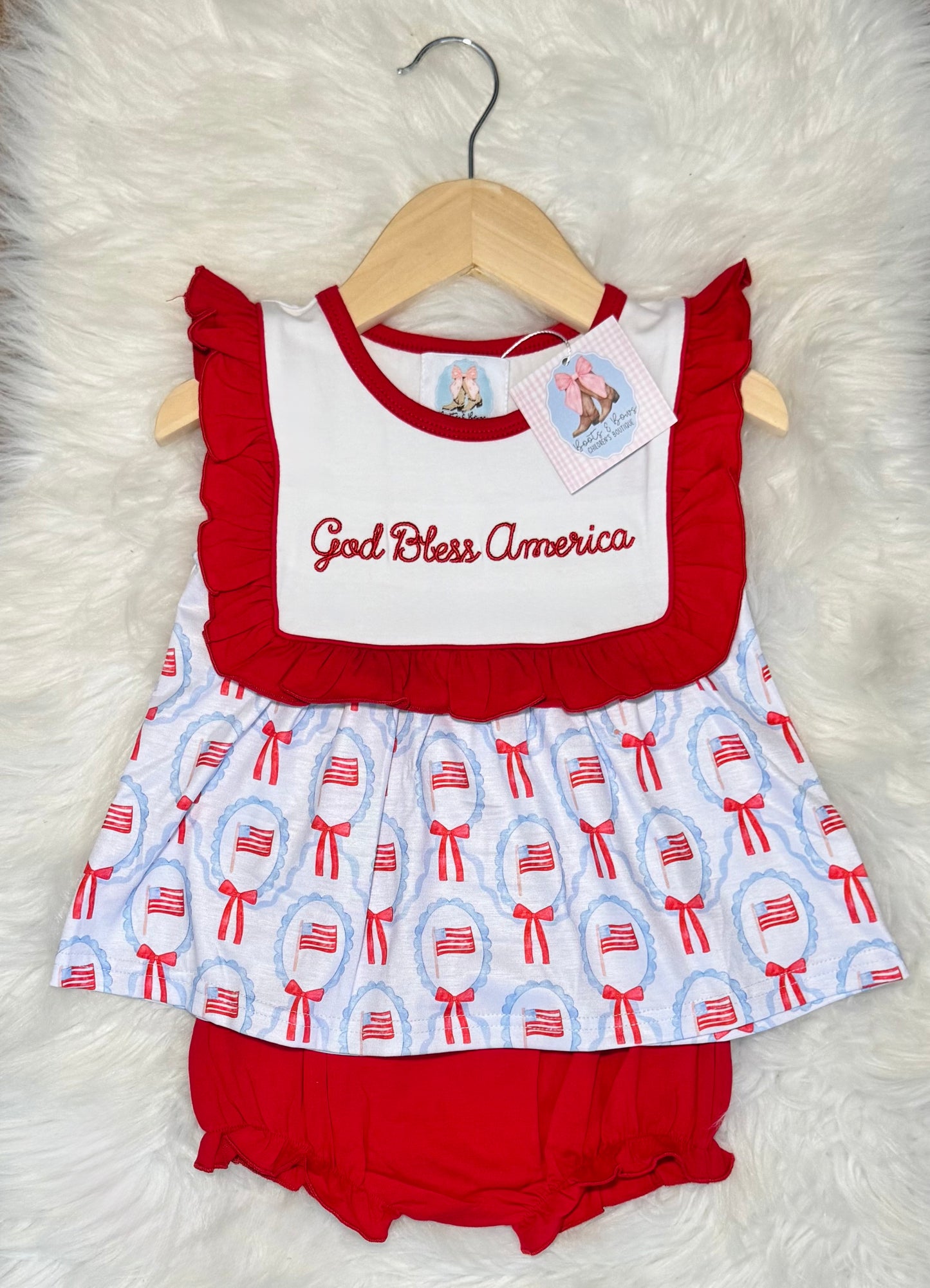 God Bless America Bloomer Set