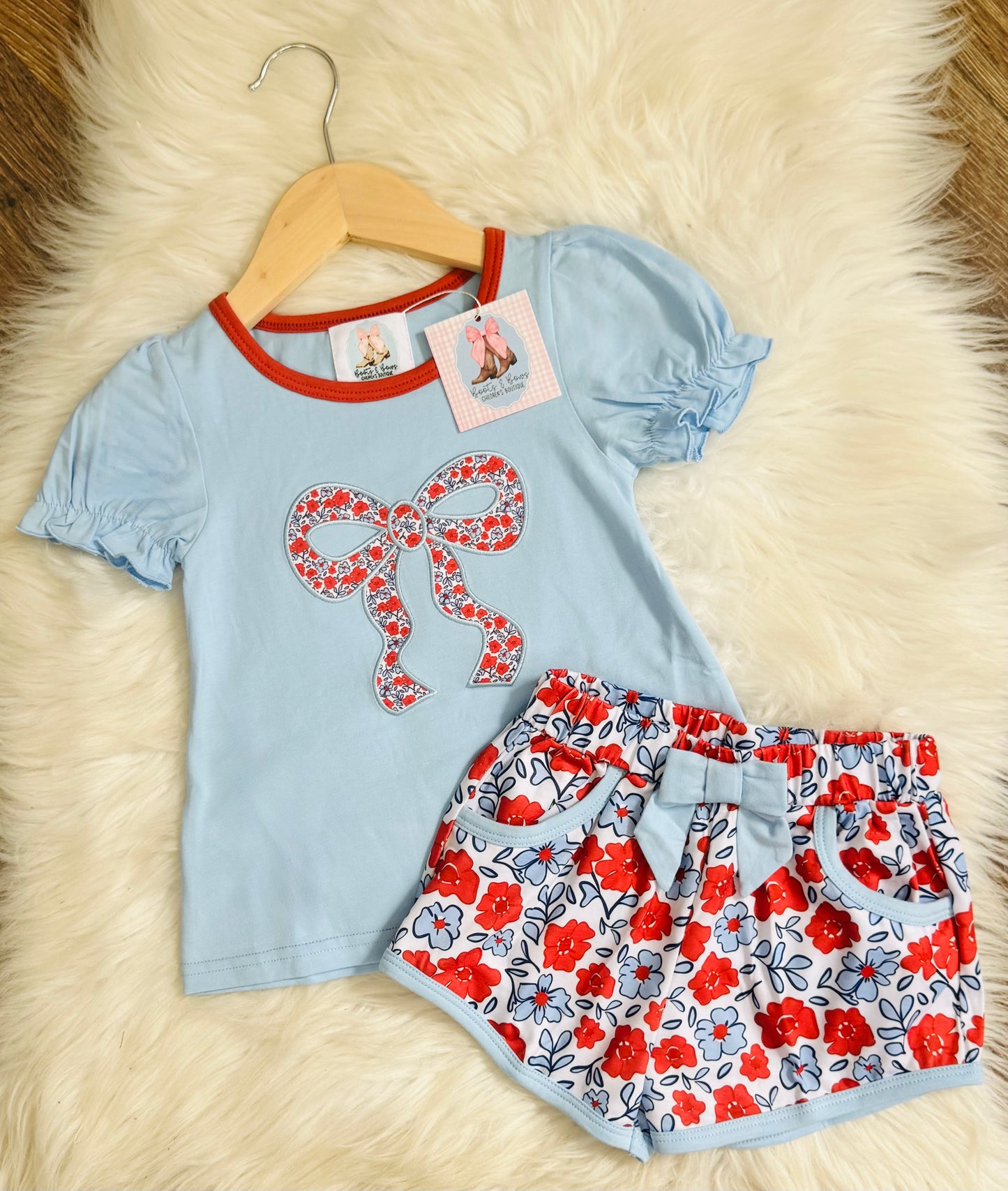 Flowers + Freedom Shorts Set