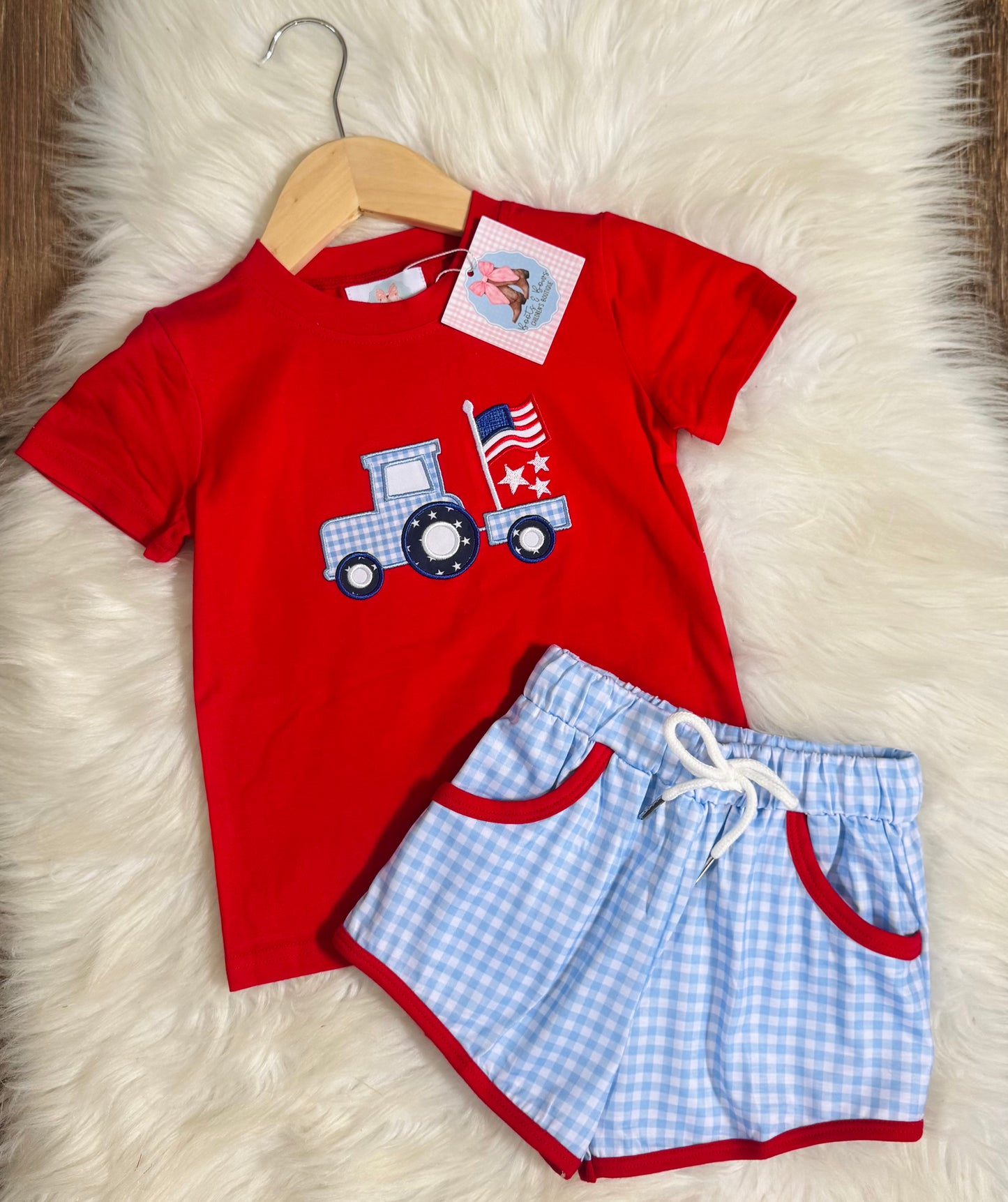 Farming + Freedom Boys Shorts Set