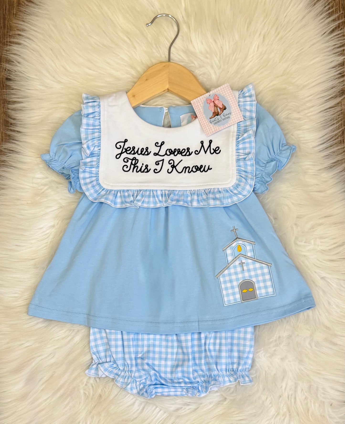 Jesus Loves Me Bloomer Set