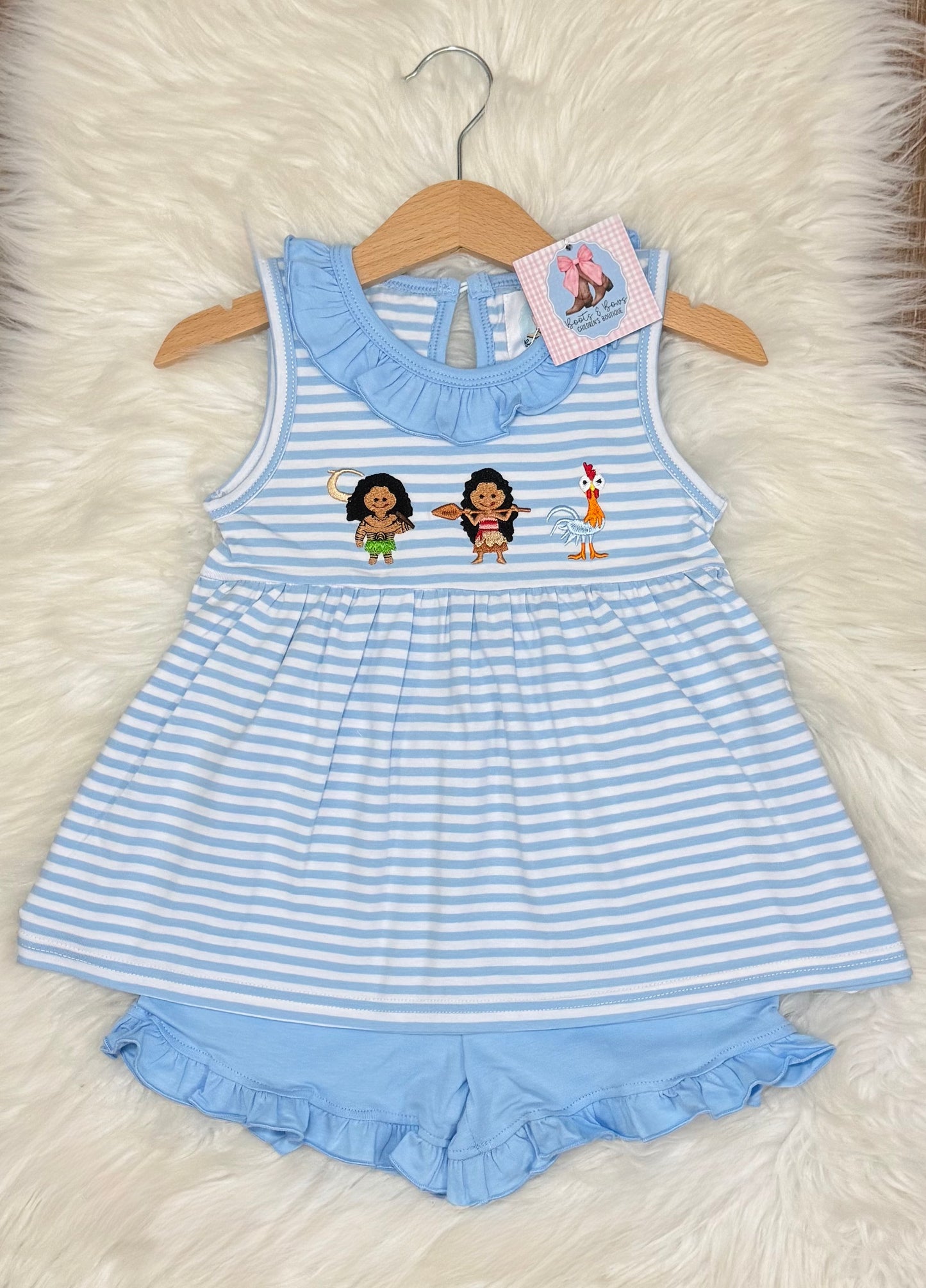 Polynesian Friends Girls Shorts Set