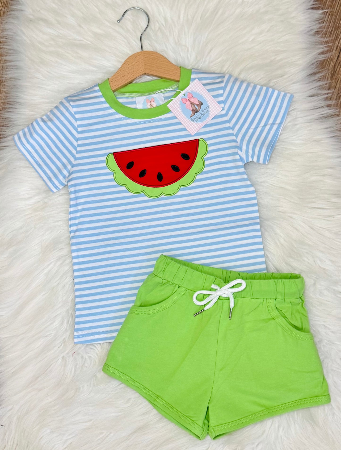 Willa's Watermelon Boys Shorts Set