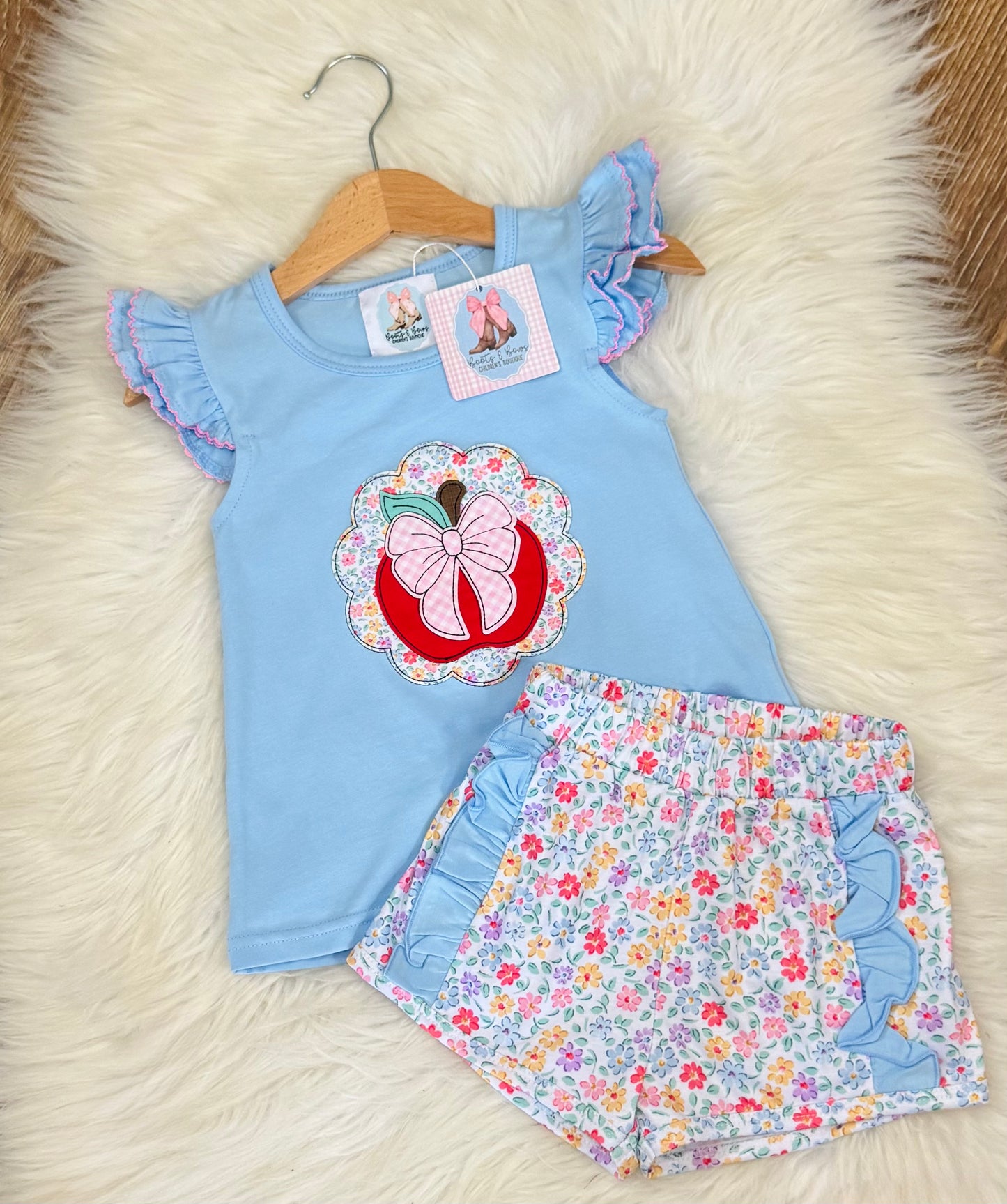 Apple Of My Eye Girls Shorts Set