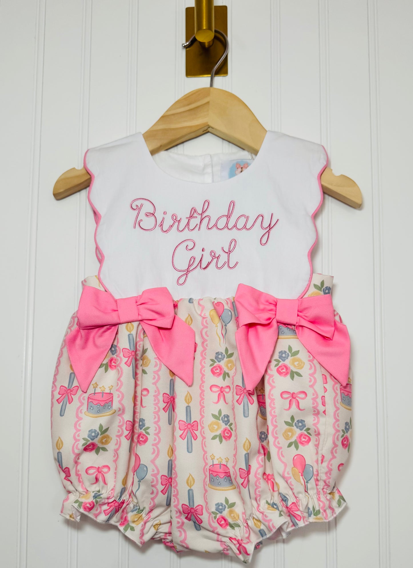 Embroidered Birthday Girl Bubble