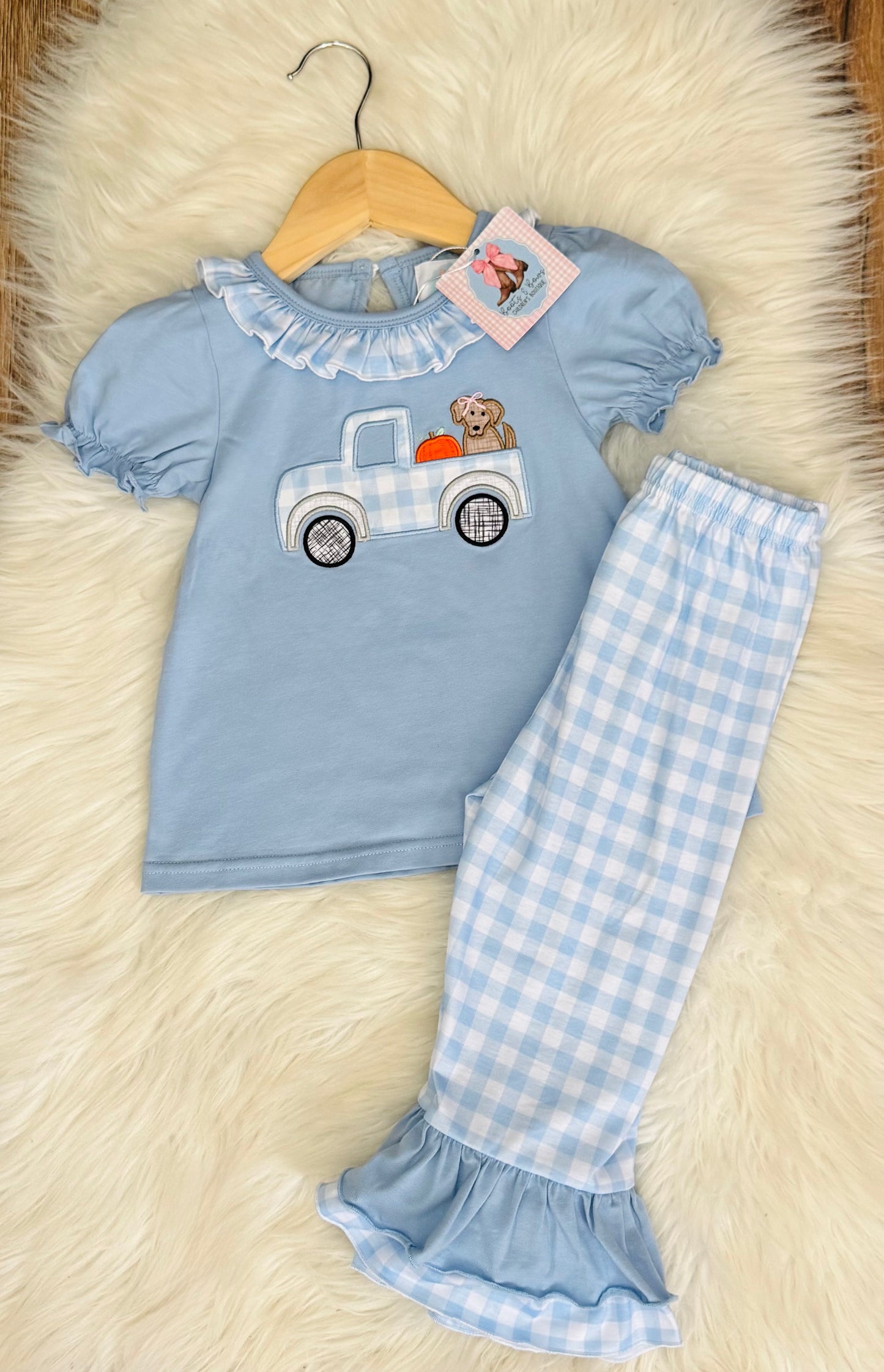 Paws + Pumpkins Girls Pants Set