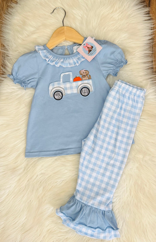 Paws + Pumpkins Girls Pants Set