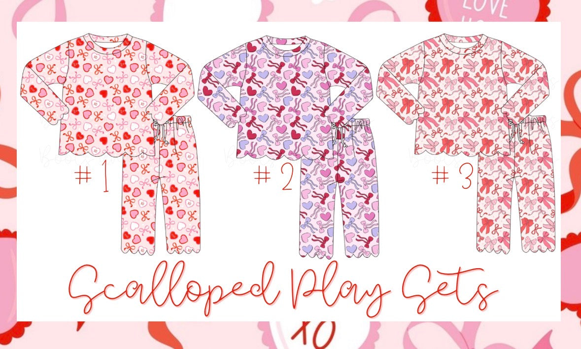 PREORDER 48 - Scalloped Valentines Play Sets (ETA JANUARY)
