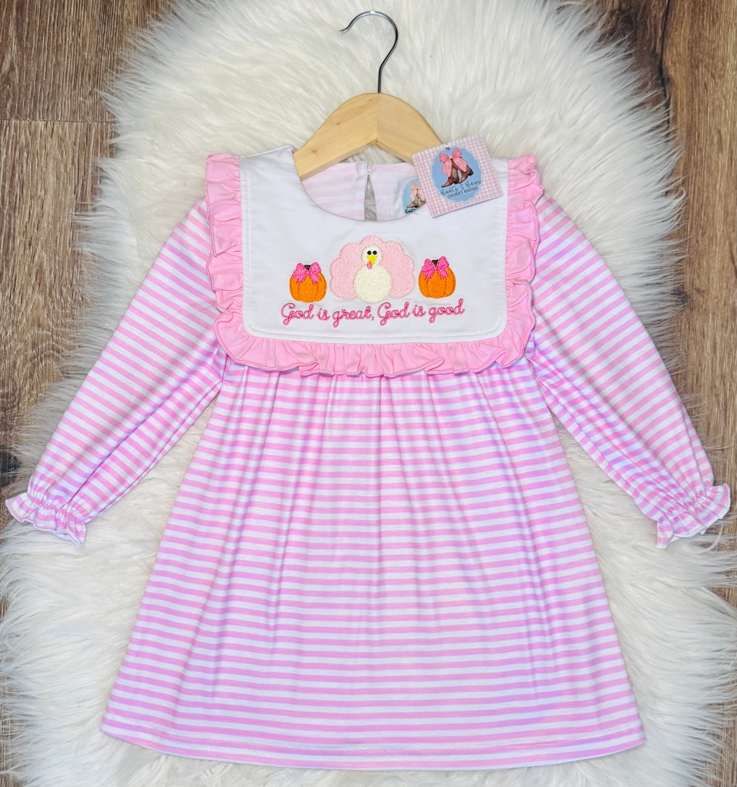 God Is Great Striped Dress