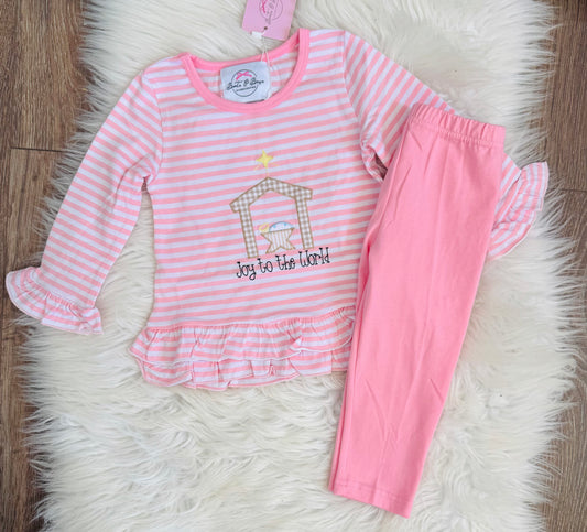 Joy To The World Girls Pants Set