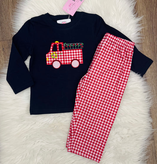 Firehouse Christmas Boys Pants Set