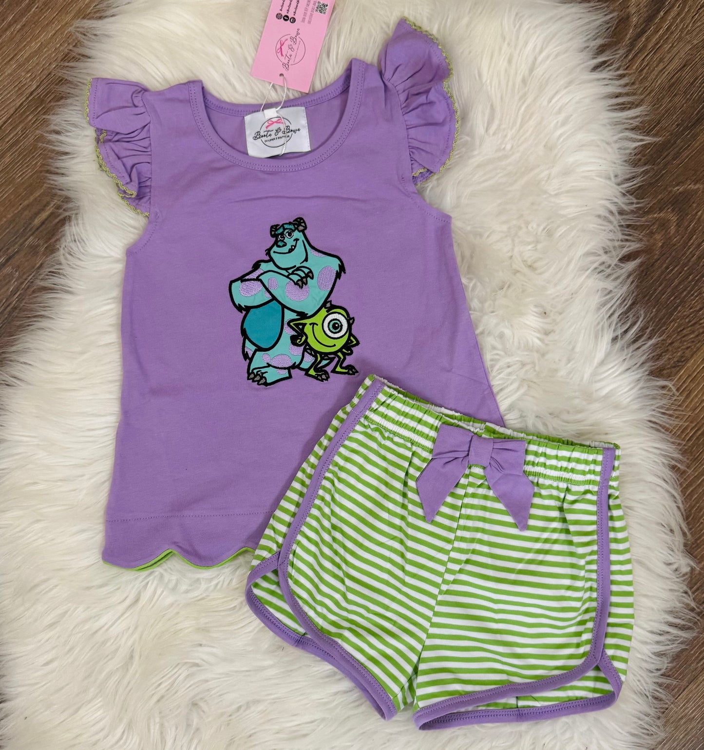 Monster Friends Girls Shorts Set