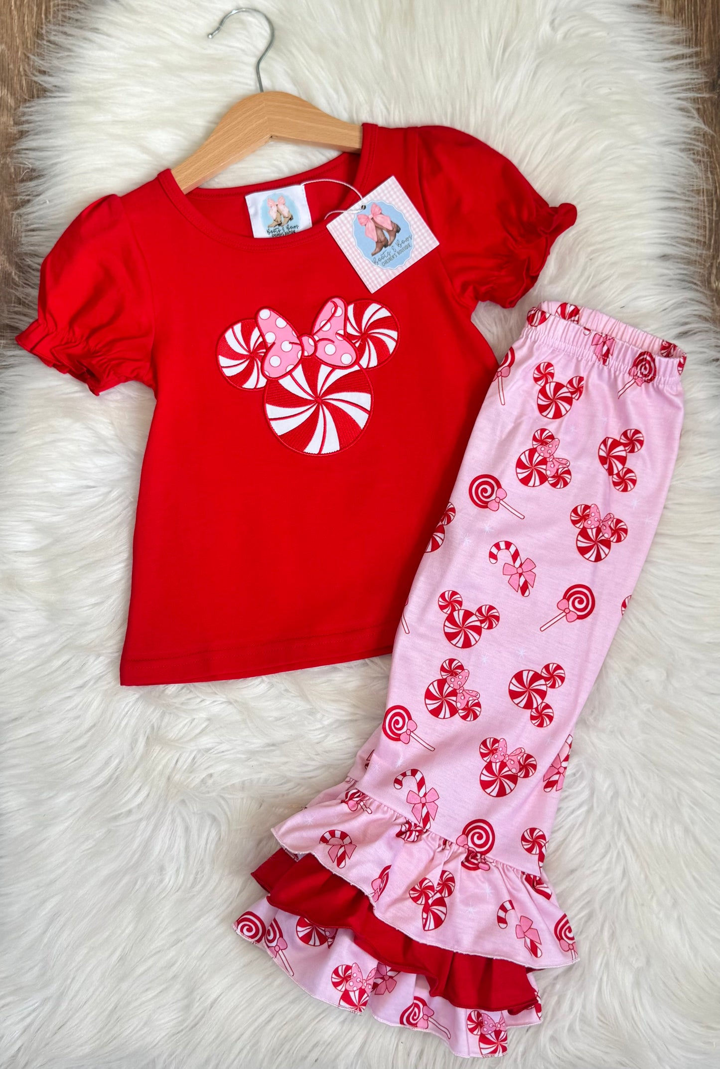 Minty Mouse Girls Pants Set