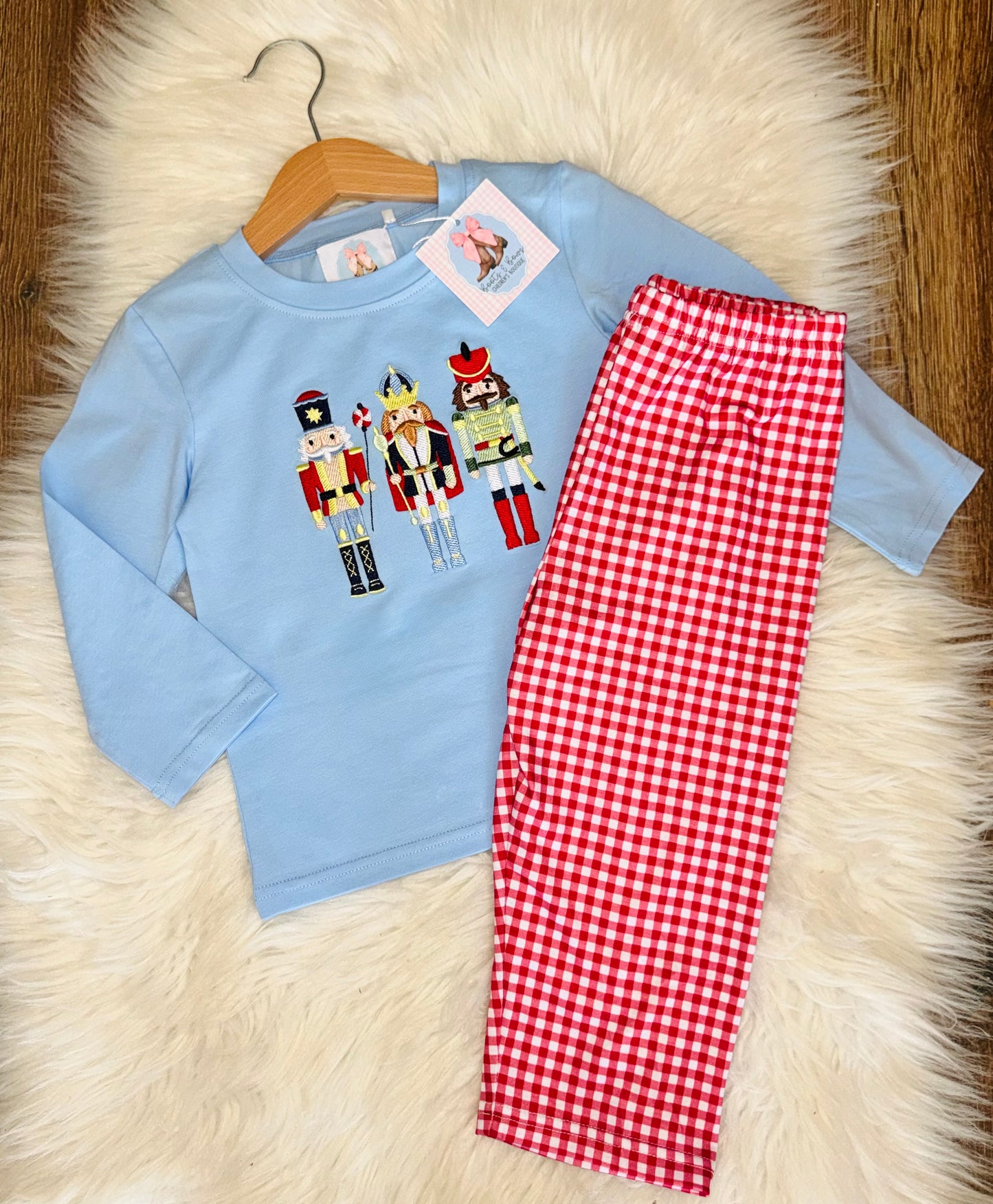 Boys Embroidered Nutcracker Pants Set
