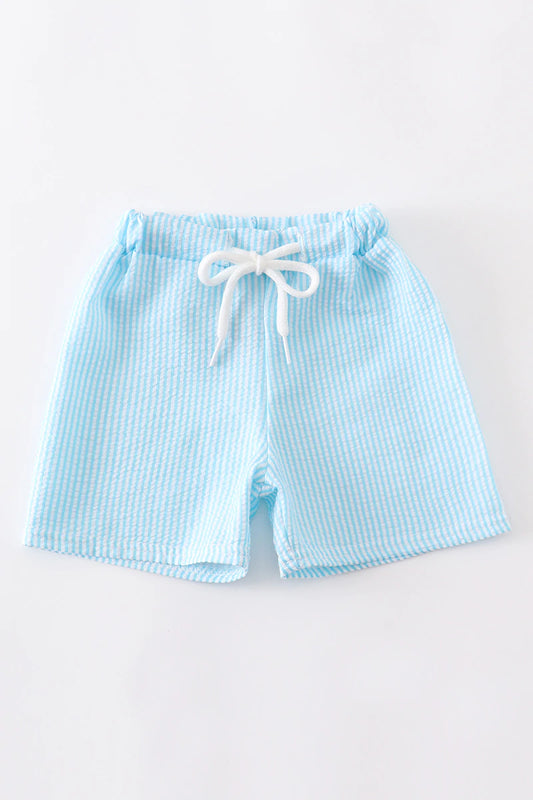 Seersucker Swim Trunks