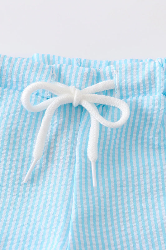 Seersucker Swim Trunks