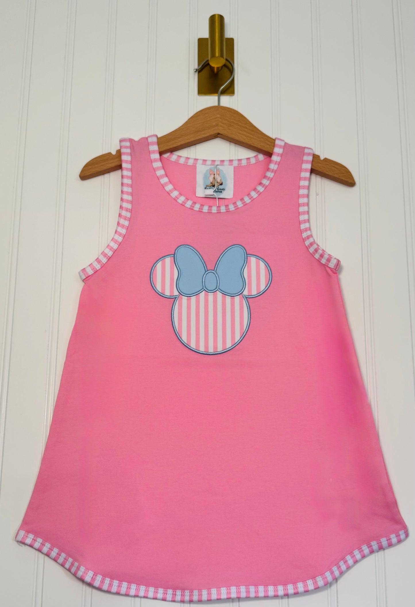 Striped Mouse Appliqué Dress