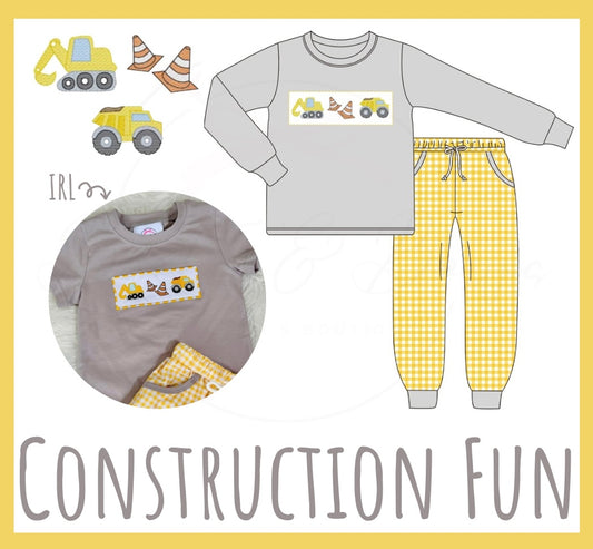PREORDER 55 - Construction Fun Jogger Set EXTRAS