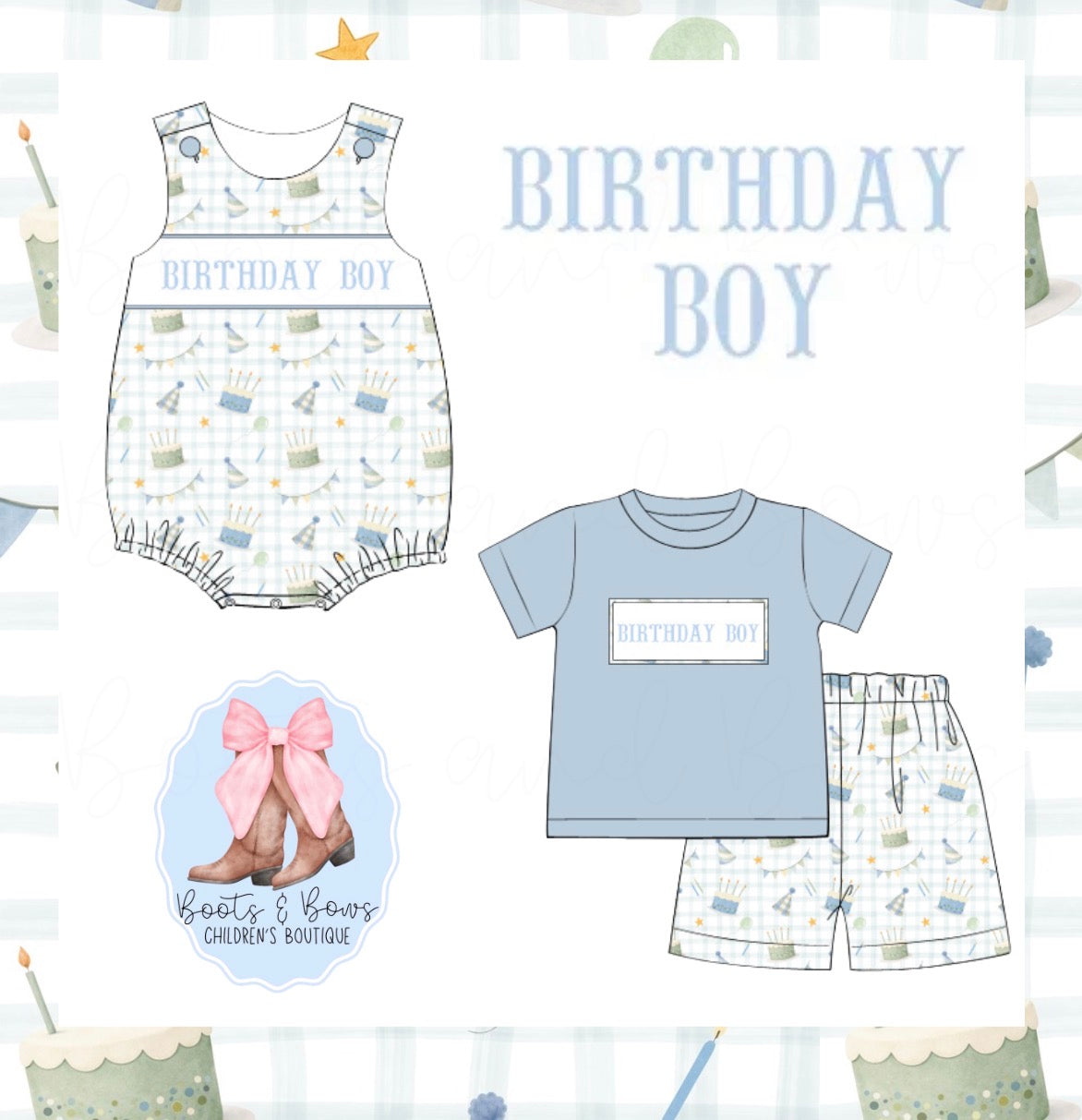 PREORDER 30 - Hand Smocked Birthday Boy (ETA JULY)