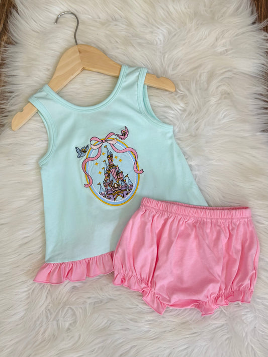 Take Me To The Castle Bow-Back Bloomer Set