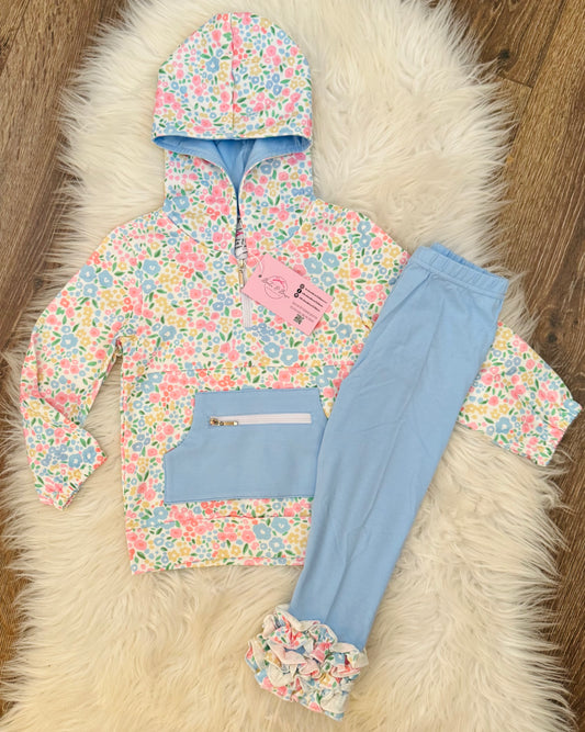 Hallie's Floral Hooded Pants Set