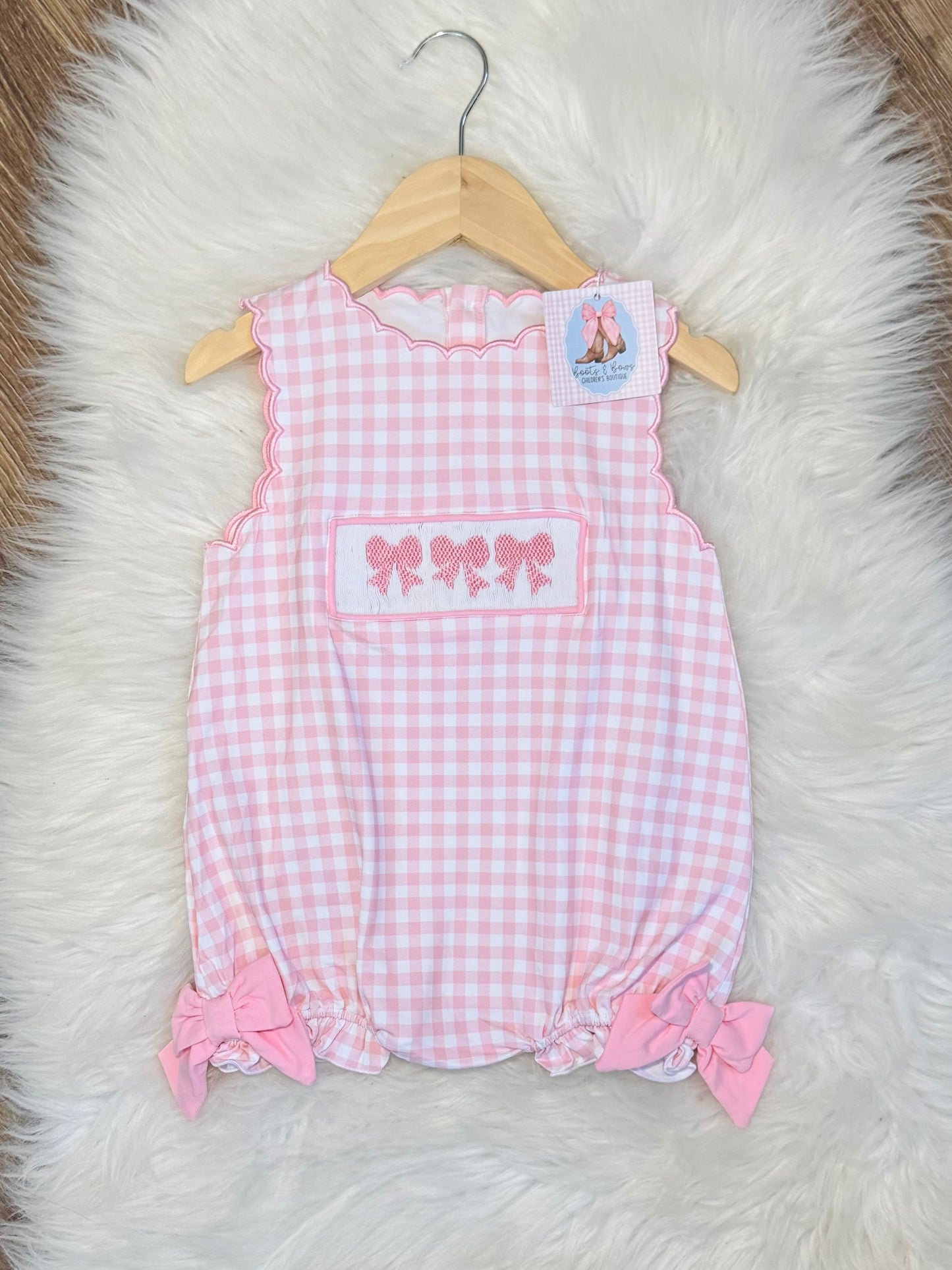 Bow Trio Smocked Bubble