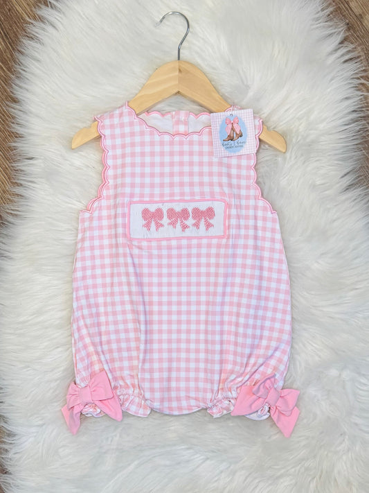 Bow Trio Smocked Bubble