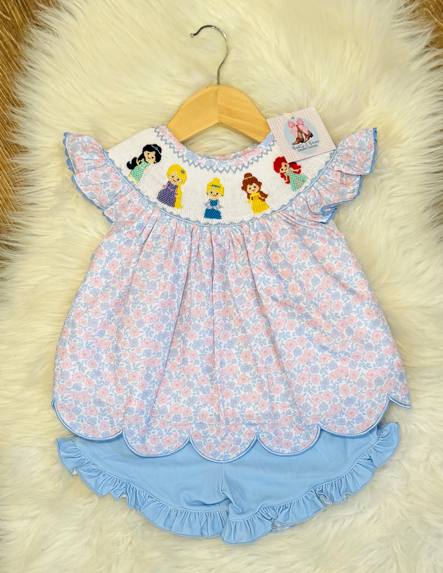Pretty Princess Smocked Shorts Set