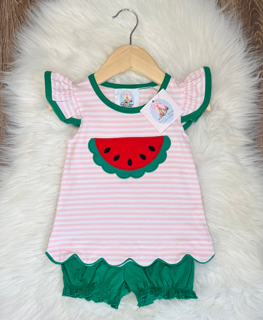 Scalloped + Sweet Bubble Shorts Set