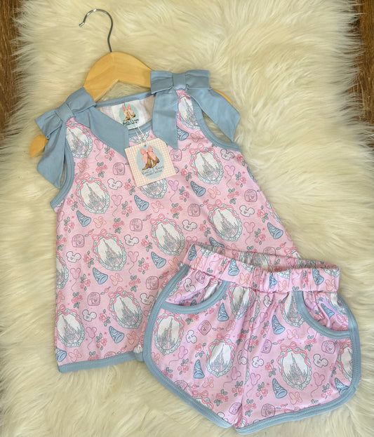 A Day At The Castle Knit Shorts Set