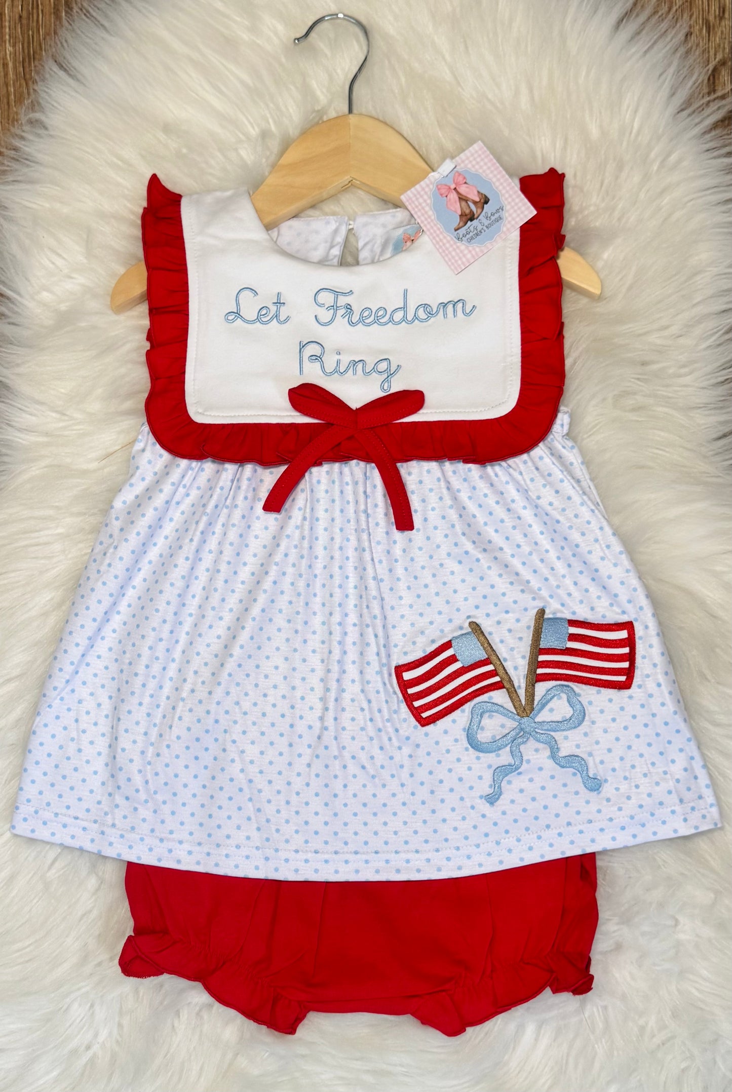 Let Freedom Ring Girls Bloomer Set
