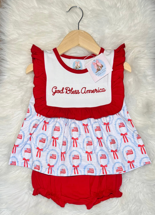God Bless America Bloomer Set