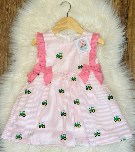 Seersucker Tractor Dress