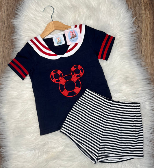 Let's Sail Away Boys Shorts Set