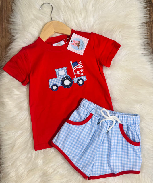Farming + Freedom Boys Shorts Set