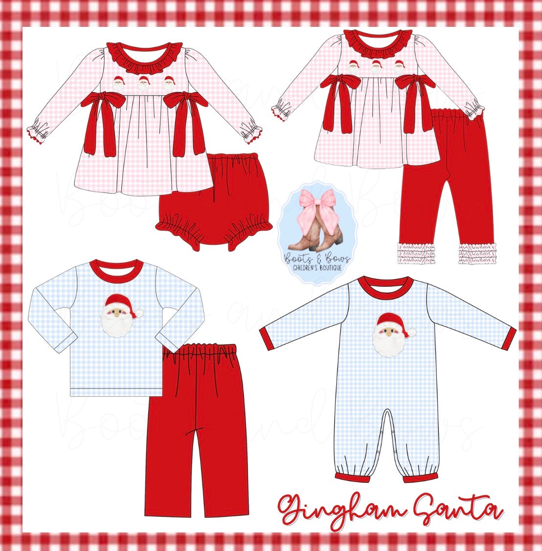 PREORDER 40 - Gingham Santa (ETA NOVEMBER)