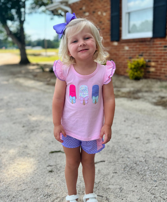 Poppy's Popsicles Shorts Set