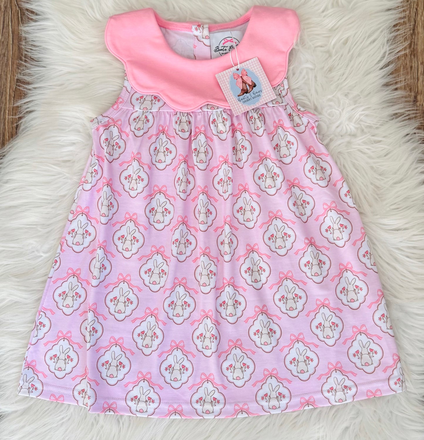 Bella's Bunnies Scalloped Collar Dress