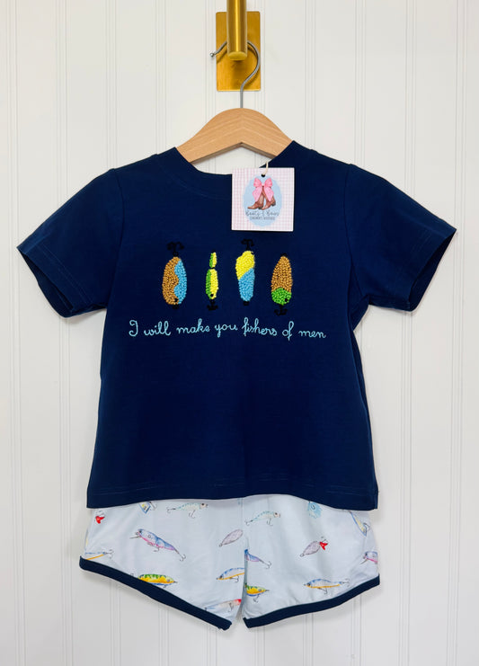 Fishers Of Men French Knot Boys Shorts Set
