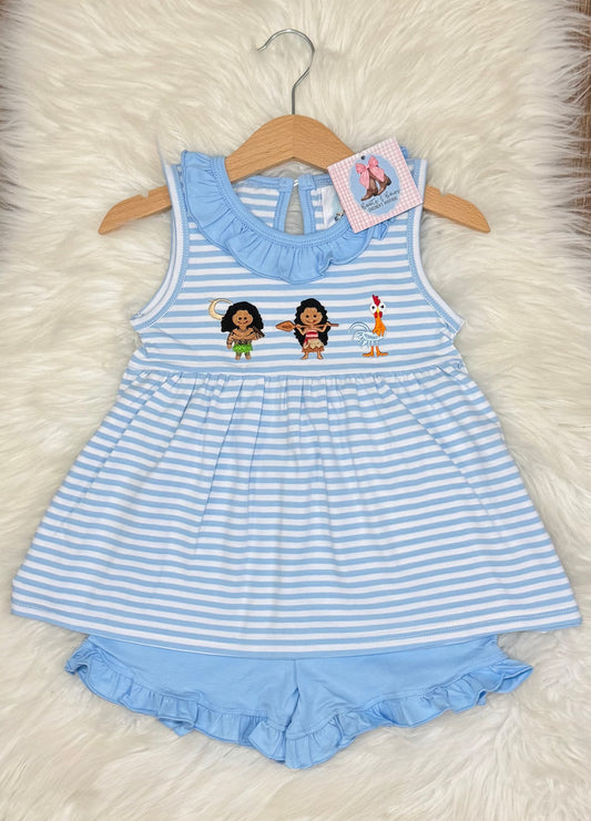 Polynesian Friends Girls Shorts Set