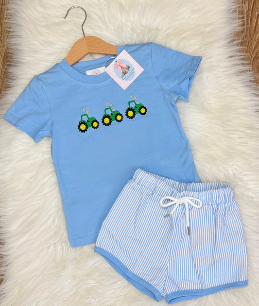 Tractor Trio Boys Shorts Set