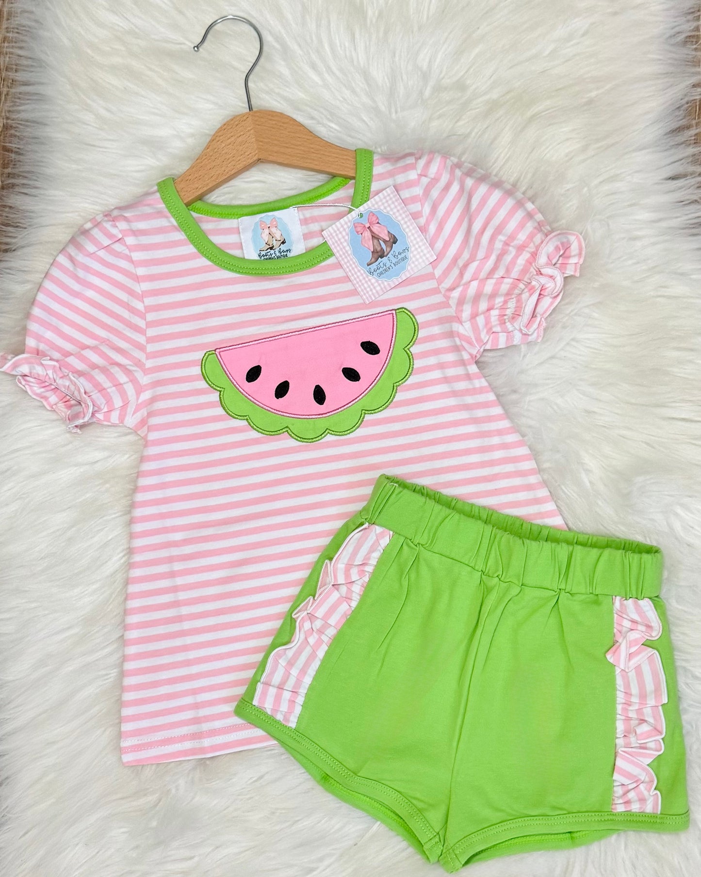 Willa's Watermelon Girls Shorts Set