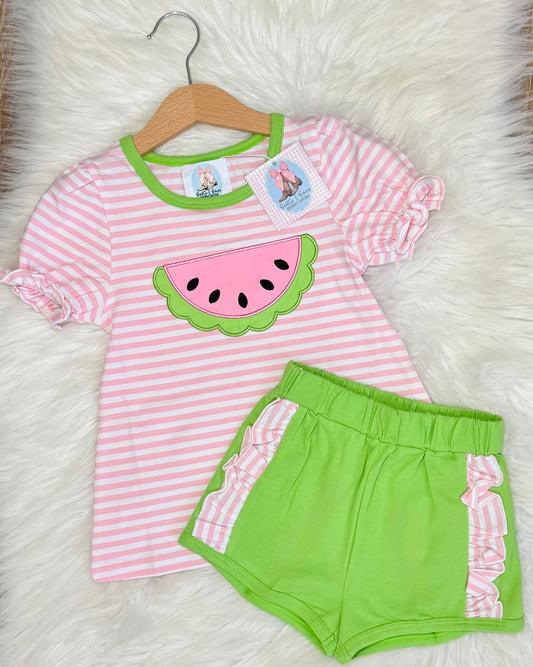 Willa's Watermelon Girls Shorts Set
