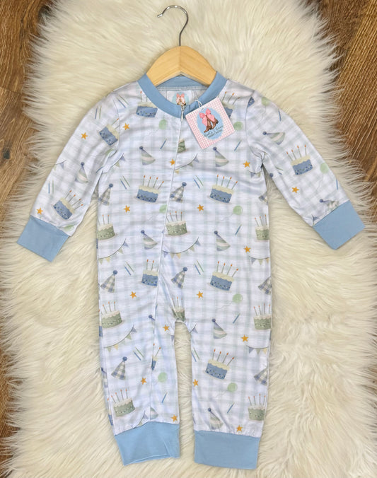 Boys Birthday Print Zippy With Embroidery