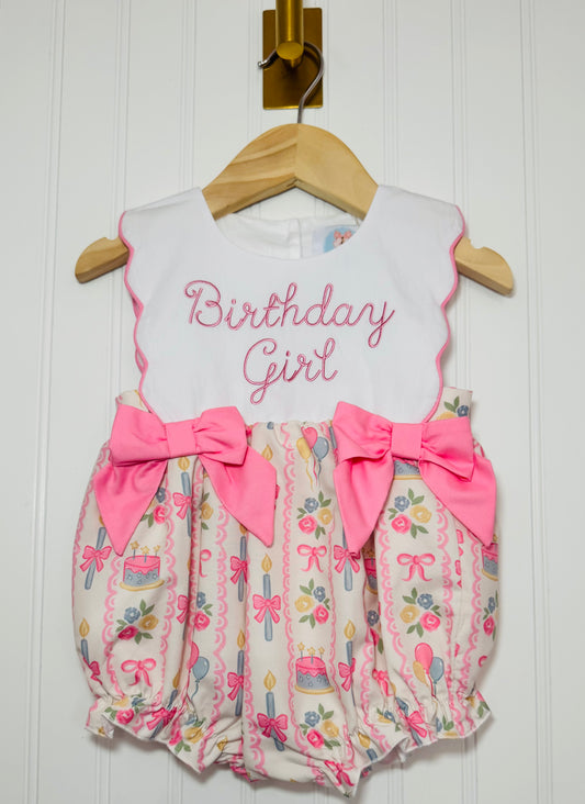 Embroidered Birthday Girl Bubble