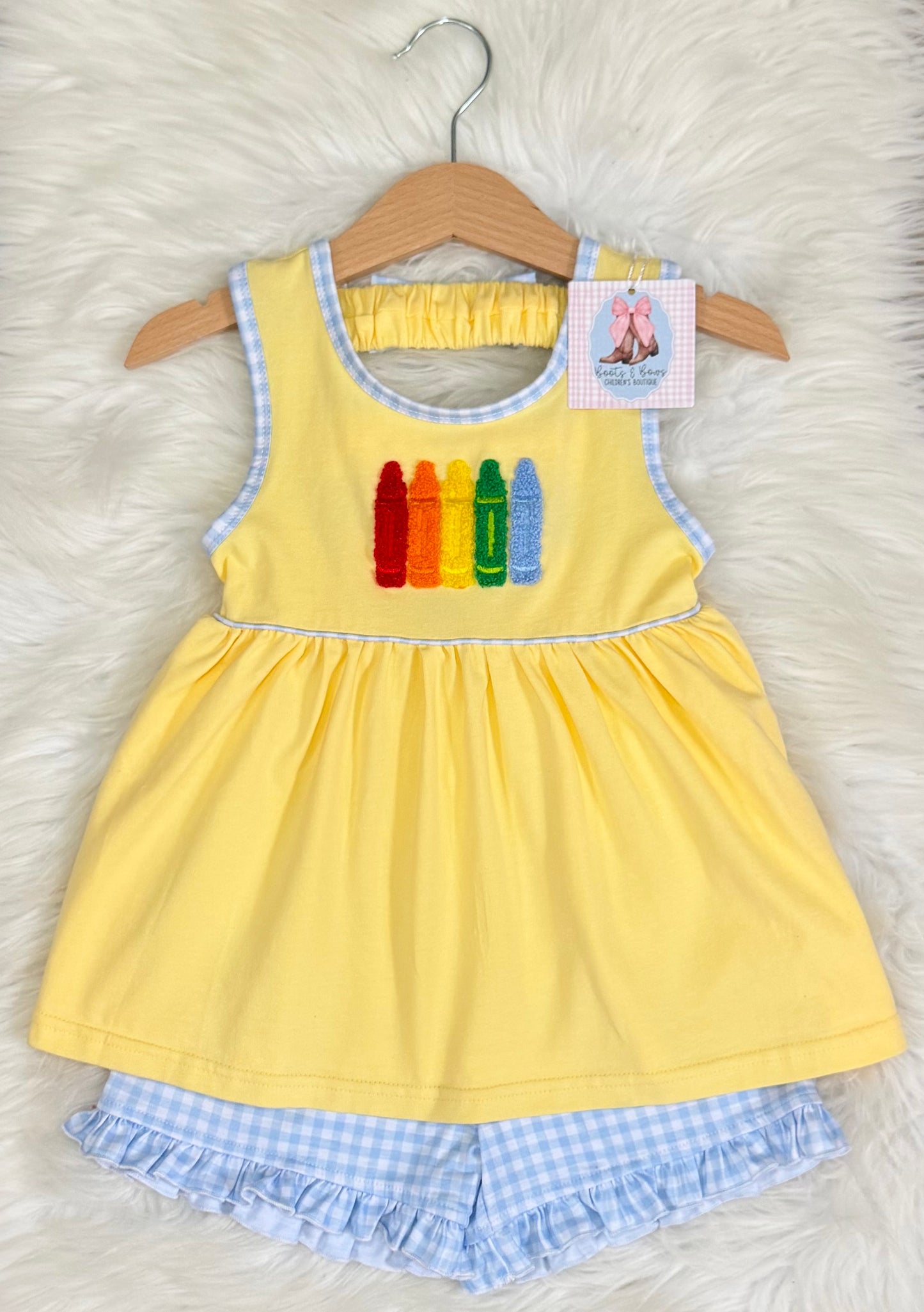 Colorful Cutie Girls Shorts Set