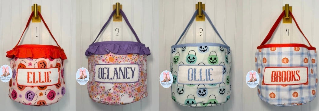 PREORDER 43 - Smocked Halloween Treat Baskets (ETA OCTOBER)