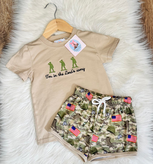 I'm In The Lord's Army Boys Shorts Set