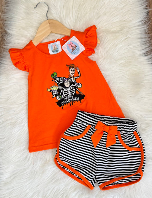 To Halloween and Beyond Girls Shorts Set